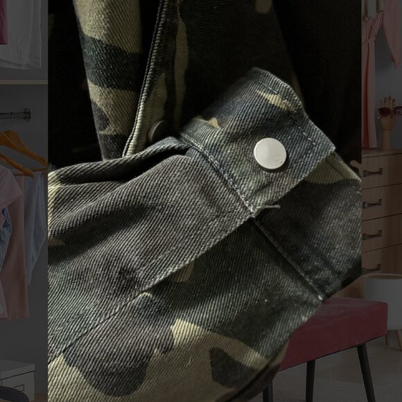 Camo relaxed biker jacket - Picture 2 of 7